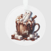 Conception de cacao bonhomme de neige mignon (dos)