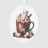 Conception de cacao bonhomme de neige mignon (devant)