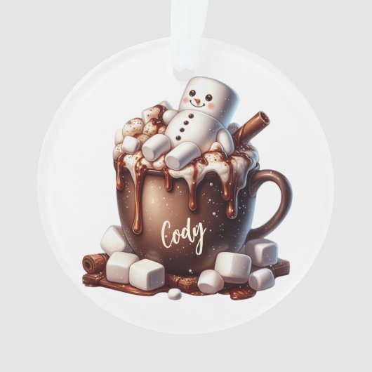 Conception de cacao bonhomme de neige mignon (devant)