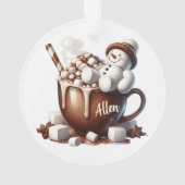 Conception de cacao bonhomme de neige mignon  (dos)