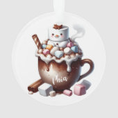 Conception de cacao bonhomme de neige mignon (dos)