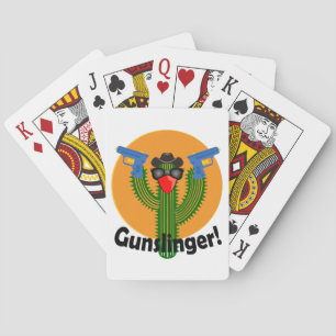 Conception de cactus de gunslinger - Cartes de jeu