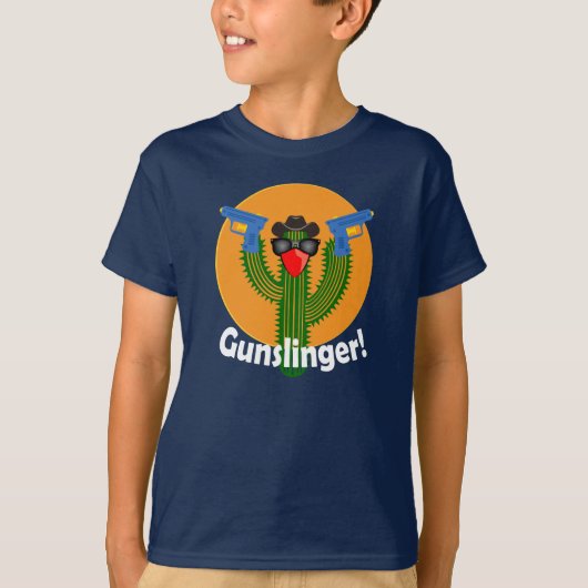 Conception de cactus Gunslinger - T-Shirt basique (Devant)