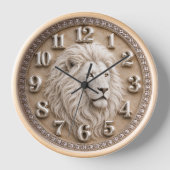 Conception de Cadran de Horloge Lion Blanc Luxueux (Recto)