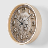 Conception de Cadran de Horloge Lion Blanc Luxueux (Angle)