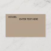 CONCEPTION DE CAFÉ carte de visite (Dos)