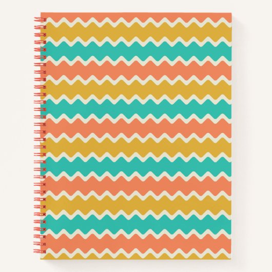 Conception de cahier à motif chevron coloré (Devant)