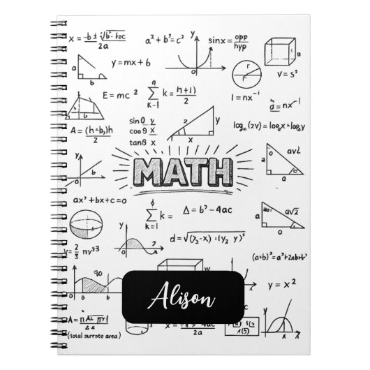 Conception de cahier de mathématiques personnalisé (Devant)
