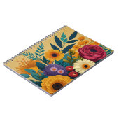 Conception de cahier floral charmant (Côté gauche)