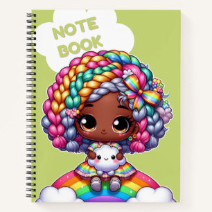 Conception de cahier mignon pour fille / Chibi