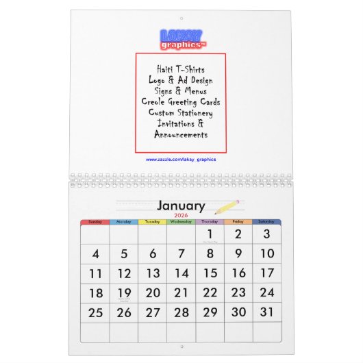 Conception de calendrier (Jan 2026)