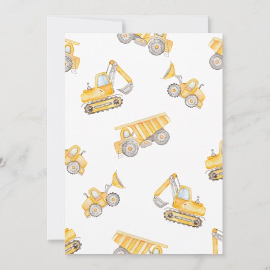 Conception de Camion Boy Boy Invitation Anniversai (Dos)