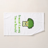 Conception de caricature de jeu de brocoli Cute (Serviette à main)