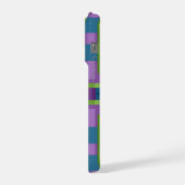 Conception de carré abstrait pastel vert et violet (Côté gauche)