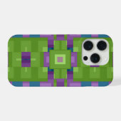 Conception de carré abstrait pastel vert et violet (Verso Horizontal)