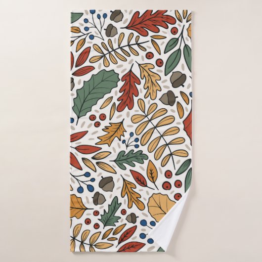 Conception de Carré feuille couleur automne (Serviette de bain)