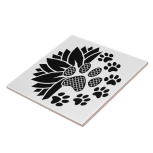 Conception de carreau avec empreinte de patte arti