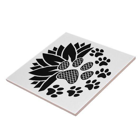Conception de carreau avec empreinte de patte arti (Côté)