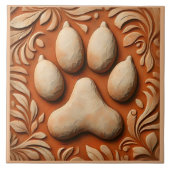 Conception De Carreaux Empreintes de pattes Avec T (Devant)