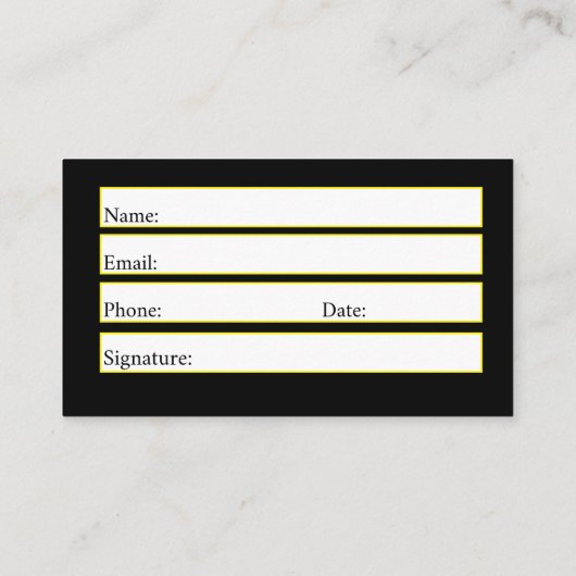 Conception de carte cadeau (Dos)