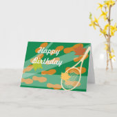 Conception de carte d'anniversaire de tennis (Fleur jaune)