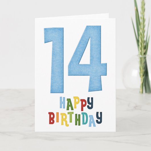 Conception de carte d'anniversaire des 14 ans 2 (Devant)