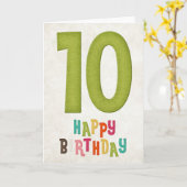 Conception de carte d'anniversaire joyeux 10ème an (Fleur jaune)
