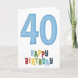 Conception de carte d'anniversaire pour 40 ans, mo