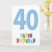 Conception de carte d'anniversaire pour 40 ans, mo (Fleur jaune)