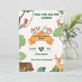 Conception de carte d'anniversaire pour animaux (Debout devant)