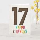 Conception de carte de bon anniversaire pour 17 an (Fleur jaune)