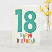 Conception de carte de bon anniversaire pour 18 an (Fleur jaune)