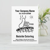 Conception de carte de dessin animé pour traiteur  (Debout devant)