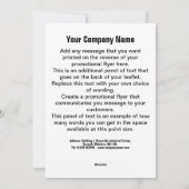 Conception de carte de dessin animé pour traiteur  (Dos)