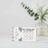 Conception de carte de fidélité de café botanique (Debout devant)