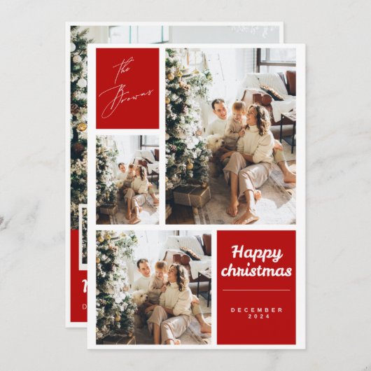 conception de carte de noël (Devant / Derrière)