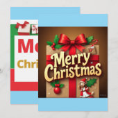 conception de carte de Noël joyeux Noël  (Devant / Derrière)