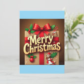 conception de carte de Noël joyeux Noël  (Debout devant)