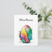 Conception de carte de Pâques joyeuse en espagnol (Debout devant)