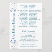 Conception de carte de programme de mariage floral (Dos)