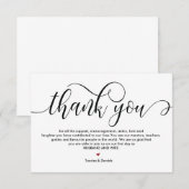 Conception de carte de remerciement de mariage rus (Devant / Derrière)