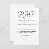 Conception de carte de réponse de mariage rustique (Devant / Derrière)