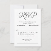 Conception de carte de réponse RSVP de mariage rus (Devant)