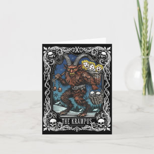 Conception de carte de tarot de Krampus saison de