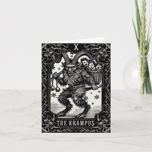 Conception de carte de tarot de Krampus saison de (Devant)