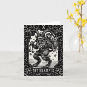 Conception de carte de tarot de Krampus saison de (Fleur jaune)