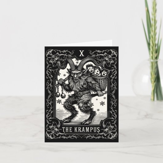 Conception de carte de tarot de Krampus saison de  (Devant)