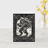 Conception de carte de tarot de Krampus saison de  (Fleur jaune)