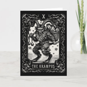 Conception de carte de tarot Krampus saison de Noë