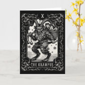 Conception de carte de tarot Krampus saison de Noë (Fleur jaune)